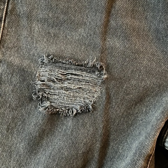 NWT Garage Denim Vintage Straight Black High Waist Distressed Jeans 0 24W - Picture 6 of 13